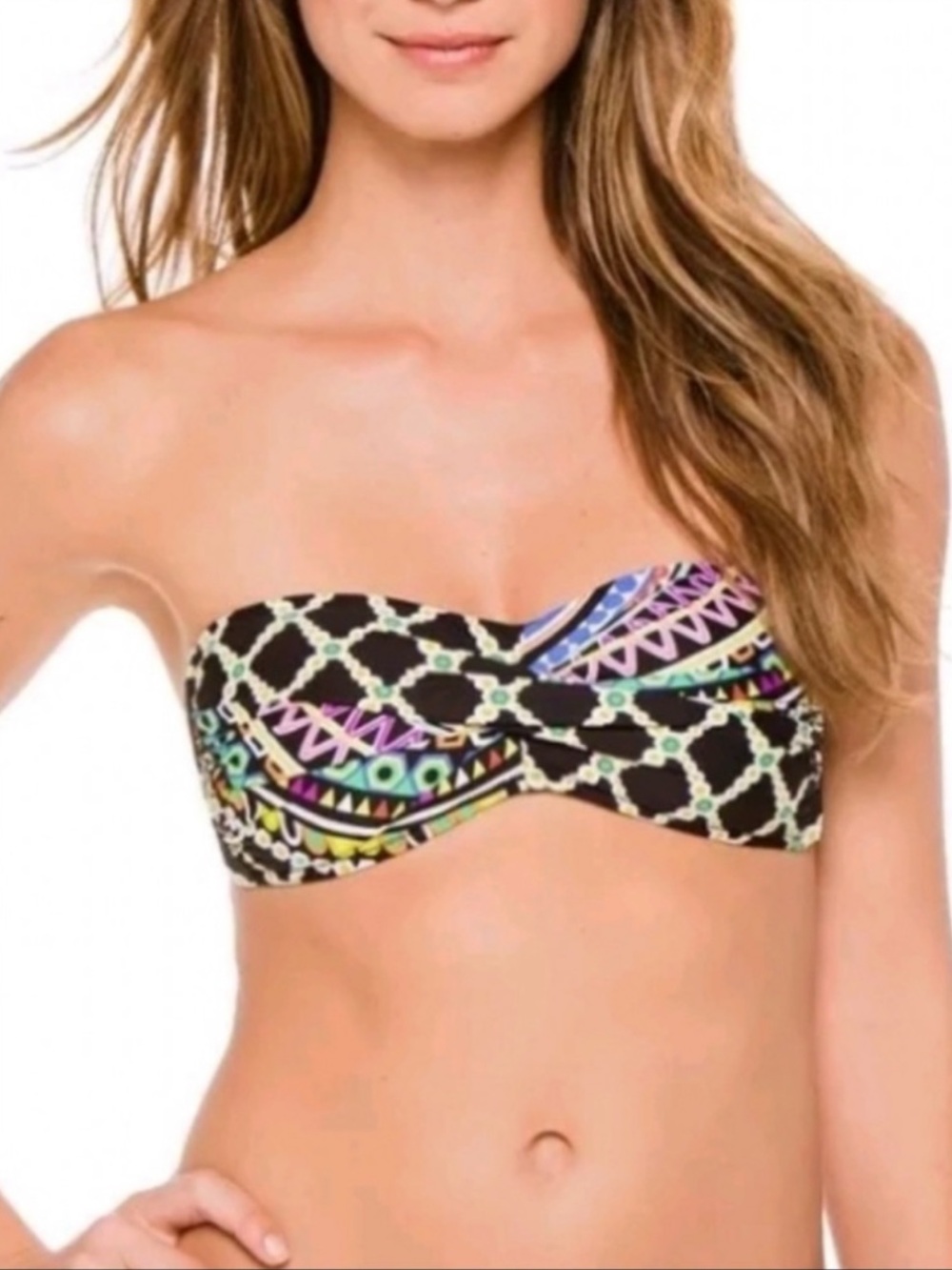 Trina Turk Kon Tiki Twist Bandeau Bikini Top